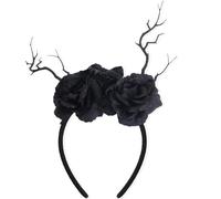 Delicate Black Branches Headwear, Dead branch black fl | Resin Headpiece for Look, Halloween Makeup Artists and Enthusiasts, Themed Celebrations