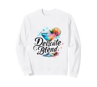 Delicate Blend Watercolor Cocktail Martini Drink Art Sweatshirt
