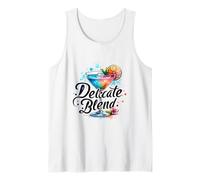 Delicate Blend Watercolor Cocktail Martini Drink Art Tank Top