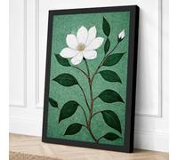 Delicate Bloom Botanical Canvas Wall Art Print 24x16 Inch