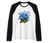 Delicate Blue Forget-Me-Not Floral Bouquet Shapes Mania Raglan Baseball Tee