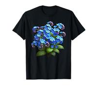 Delicate Blue Forget-Me-Not Floral Bouquet Shapes Mania T-Shirt