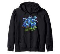 Delicate Blue Forget-Me-Not Floral Bouquet Shapes Mania Zip Hoodie