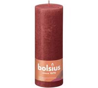 Delicate Bolsius Rustic Shine Pillar Candle 190 X 68mm - Red