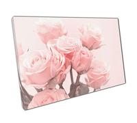 Delicate Bouquet Of Blush Pastel Pink Roses Romantic Valentines Flower Floral Wall Art Print On Canvas Picture For Home Office Decor 61x41cm (24x16In)