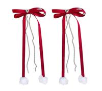 Delicate Bow Long Ribbon Y2K Pompoms Claw Clip Bow Hair Clip Sweet Girls