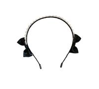 Delicate Bowknot Artificial Pearls Hairhoop Thin Hairband For Comfortable And Various Hairstyle Women