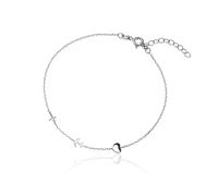 Delicate Bracelet Made From Rhodium Plated Sterling Silver With Faith Love Hope Symbols