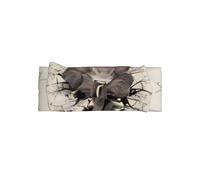 Delicate Broken wall elephant Print Baby Bow Headband â€“ Headband for Newborns & Infants with Full Moon Gift Appeal