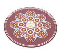 Delicate Buddhist Sound Bowl Pad PVC Flower Print Mat | Protective Portable Cushion for Sound Bowl and Crystal Bowl, Elegant Decorative Effect, Friends Who Believe in Buddhism