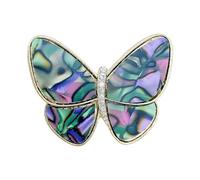 Delicate Butterfly Enameled Brooch Alloy Sparkling Rhinestones Accented Jewelry Accessories For Girls Women Fashion Gift Wedding Accessories Butterfly Brooch