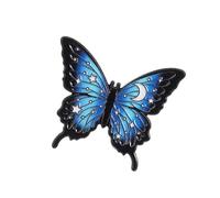 Delicate Butterfly Shape Brooch Decorated with Mooned Star for a Dreamy and Romance Look Unique Gift Artistic Butterfly Lapel Pin