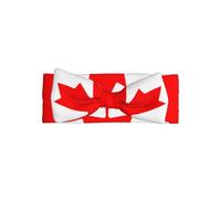 Delicate Canadian flag Print Baby Bow Headband â€“ Headband for Newborns & Infants with Full Moon Gift Appeal
