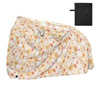 Delicate Cartoon Bear Gold Christmas Waterproof Outdoor Bike Cover with Lock Holes Anti Dust Rain Snow UV Storage Mountain Bike Cover Fits for Most funda impermeable para bicicleta