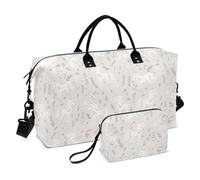 Delicate Cartoon Unicorns Floral Light Gray Decorative Duffel Bag Sport Training Bag with Adjustable Strap for Travel Foldable Bolsa de para Hombre
