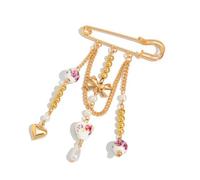 Delicate Ceramic Bowknot Heart Brooch Pin Stylish Jewelry Her Special Occasion Elegant Bend Brooch