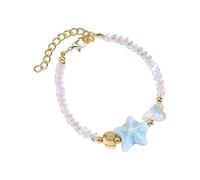 Delicate Ceramic Sea Life Snail Starfish Charm Crystal Beads Crafting Fashion Accessories Sweet Crystal Beads Adjustable, フリーサイズ