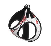 Delicate Cherry Blossoms Print Pet Leash Vest,Breathable Mesh Pet Harness, Reflective For Small Medium Dogs Safe Easy Walking