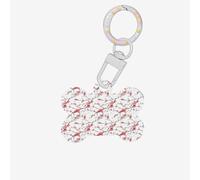 Delicate Cherry Blossoms Printing 1 Pc Dog Bone Shape Id Tags Double Sided with Key Ring Craft for Pets