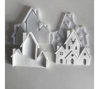 Delicate Christmas Castles Accessory Christmas Castles Silicone Mold for Crafting Decorative Plaster and Resin Ornaments Easy Release Silicone Mold