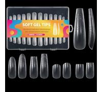 Delicate Clear Extensions Long Transparent Acrylic Tips With Measuring Full 240PCS 12 Sizes
