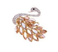 Delicate Colorful Crystal Cygnus Brooch Versatile Fashion Rhinestones Animal Pin Handmade Lapel Badge Stylish Accessory Brooch Pin
