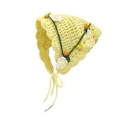 Delicate Crochet Flower Turban Hot Girl Taking Photo Hair Scarf Knitted Hairband For Women Traveling Hair Hairbands