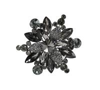 Delicate Crystal Floral Jewelry Brooch Secure Fastening Alloy Design For Parties & Daily Outfits Alloy Crystals Brooch