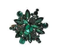 Delicate Crystal Floral Jewelry Brooch Secure Fastening Alloy Design For Parties & Daily Outfits Alloy Crystals Brooch