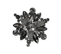 Delicate Crystal Floral Jewelry Brooch Secure Fastening Alloy Design For Parties & Daily Outfits Alloy Crystals Brooch