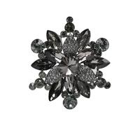 Delicate Crystal Floral Jewelry Brooch Secure Fastening Alloy Design For Parties & Daily Outfits Comfortable Dress Brooch