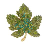 Delicate Crystal Maple Brooch Accessory Elegant Maple Collar Pins Adornment Stylish Banquet Clothing Ornament Sweater Accessory
