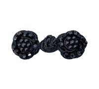 Delicate Crystal/Pearl Rose Chinese Cheongsam Knot Button Closure Ribbon Fastener Tang Shirt Suit Sewing Craft Chinese Knots Buttons for Cheongsam