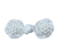 Delicate Crystal/Pearl Rose Chinese Cheongsam Knot Button Closure Ribbon Fastener Tang Shirt Suit Sewing Craft Chinese Knots Buttons for Cheongsam