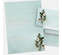Delicate Daisies Writing Paper with Envelopes DIN A4 90 g/m² 50 Sheets + 50 DIN Long Envelopes - Floral Set for Invitations & Congratulations