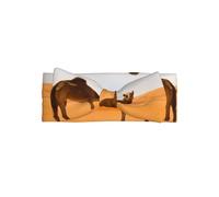 Delicate Desert Sand Camel Print Baby Bow Headband â€“ Headband for Newborns & Infants with Full Moon Gift Appeal