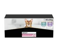 Delicate Digestion Wet Cat Food With Ocean Fish & Turkey Gravy 40x85g - Helps Adult Cats With Sensitive Skin, Digestion, and Nutrition - Developed With Veterinarians