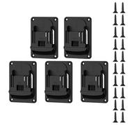 Delicate Drill Storage Wall Organizers 5 Piece Set Practical ABS Brackets for 18V Power Tool Space Optimization Design Practical Power Tool Wall Brackets