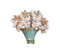 Delicate Drip Oil Flower Brooch Secure Fastening Lightweight Metal Accessory Perfect For Weddings Evening Event And Daily Use Alloy Floral Brooch For Formal Occasions