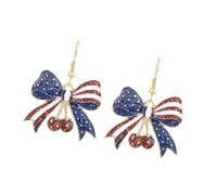 Delicate Earrings Independence Day Theme Fashion Accessories Party Suitable for Casual or Formal Occasions Trendy Bowknot