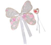 Delicate Embroidered Wing for Kids, Lovely Butterfly Wing & Wand for Themed Photoshoots and Stage Birthday Party Outfit