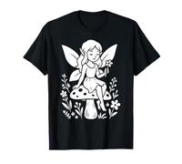 Delicate Fairy on Toadstool with Garland T-Shirt