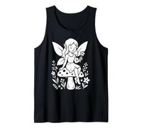 Delicate Fairy on Toadstool with Garland Tank Top