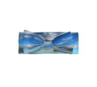 Delicate Fantasy Farm Tractor Print Baby Bow Headband â€“ Headband for Newborns & Infants with Full Moon Gift Appeal