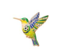 Delicate Feathered Brooch Colorfast Tarnish, Secure Fastener for Banquet National Conceit Jewelry