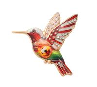 Delicate Feathered Brooch Colorfast Tarnish, Secure Fastener for Banquet National Conceit Jewelry