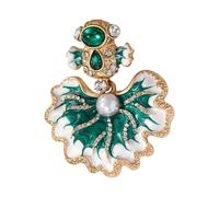 Delicate Fish Brooch Symbolizing Good Fortunes Sturdy Metal Base Stones Ideal Daily Wear Or Present Luck Fish Accessory