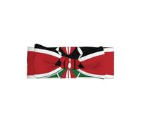 Delicate Flag of Kenya Print Baby Bow Headband â€“ Headband for Newborns & Infants with Full Moon Gift Appeal