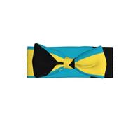 Delicate Flag of the Bahamas Print Baby Bow Headband â€“ Headband for Newborns & Infants with Full Moon Gift Appeal