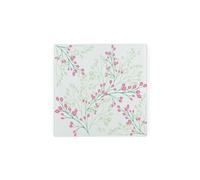Delicate Floral Glass Hot Pot Stand - Pink Blossoms Gift Small Square Kitchen Trivet/Worktop Protector 20cm x 20cm (8" x 8")